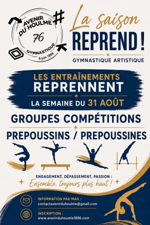 Reprise de la saison 2026/2027 (Groupes compétition et prepoussins / prepoussines)